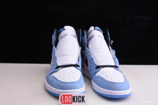 HYPE RETRO UNIVERSITY BLUE JORDAN 555088-134 HIGH 1 WHITE AIR BLACK 0731